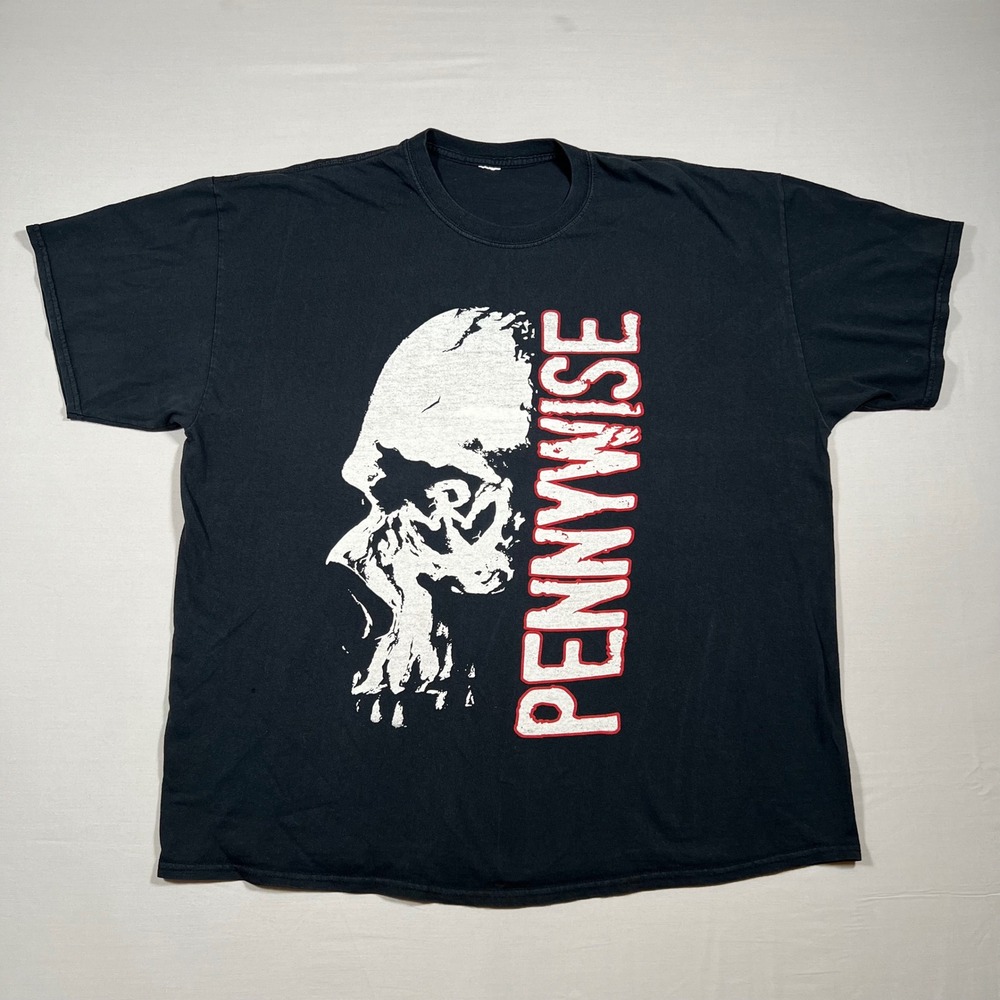 Vintage Pennywise Band T-Shirt Mens Black‎ Punk Rock Skull Graphic Tee 2XL